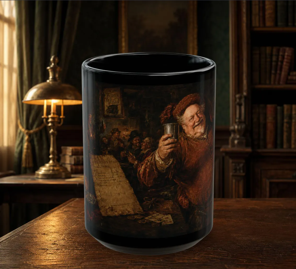 Falstaff literary companion mug in the Boar's Head Tavern