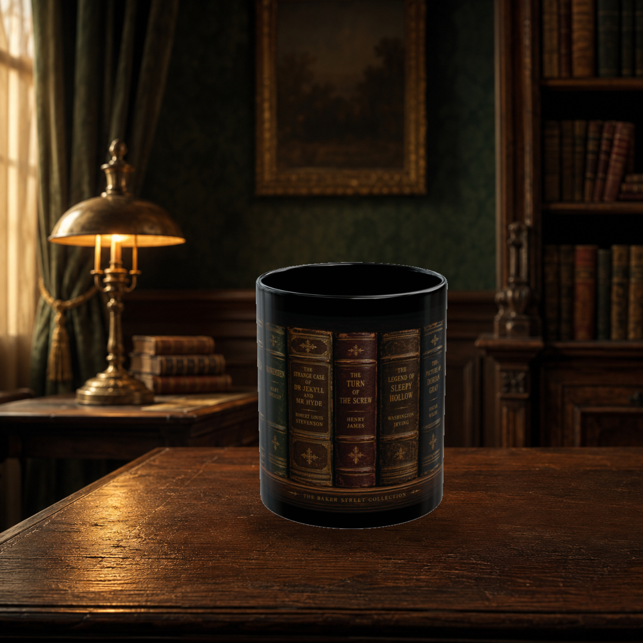 Gothic Library mug, front view