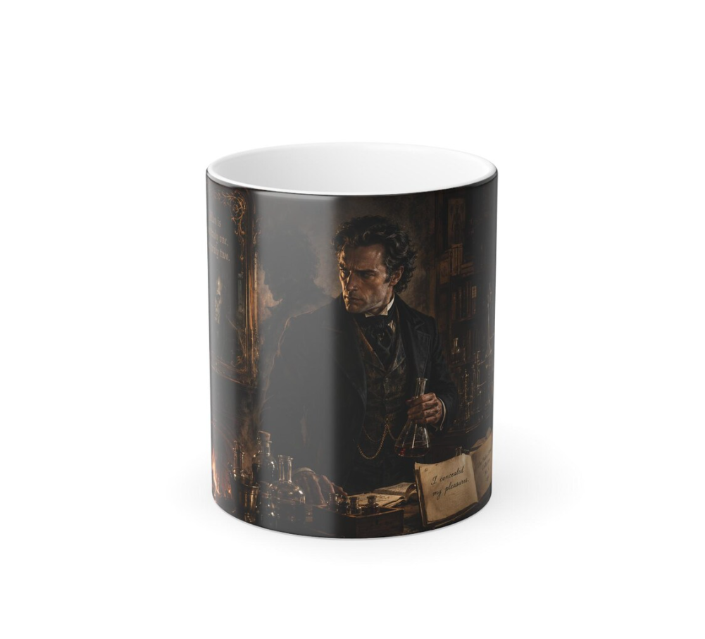 Dr. Jekyll and Mr. Hyde mug, front view