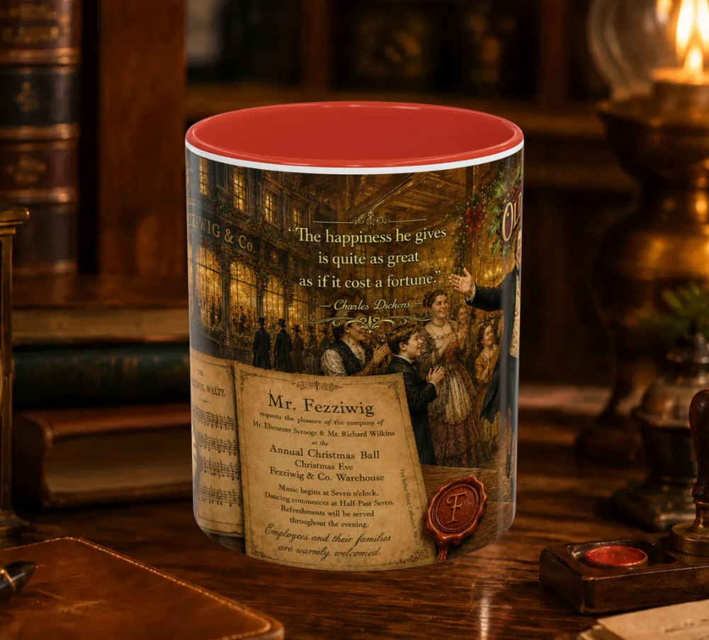 Old Fezziwig mug, front view