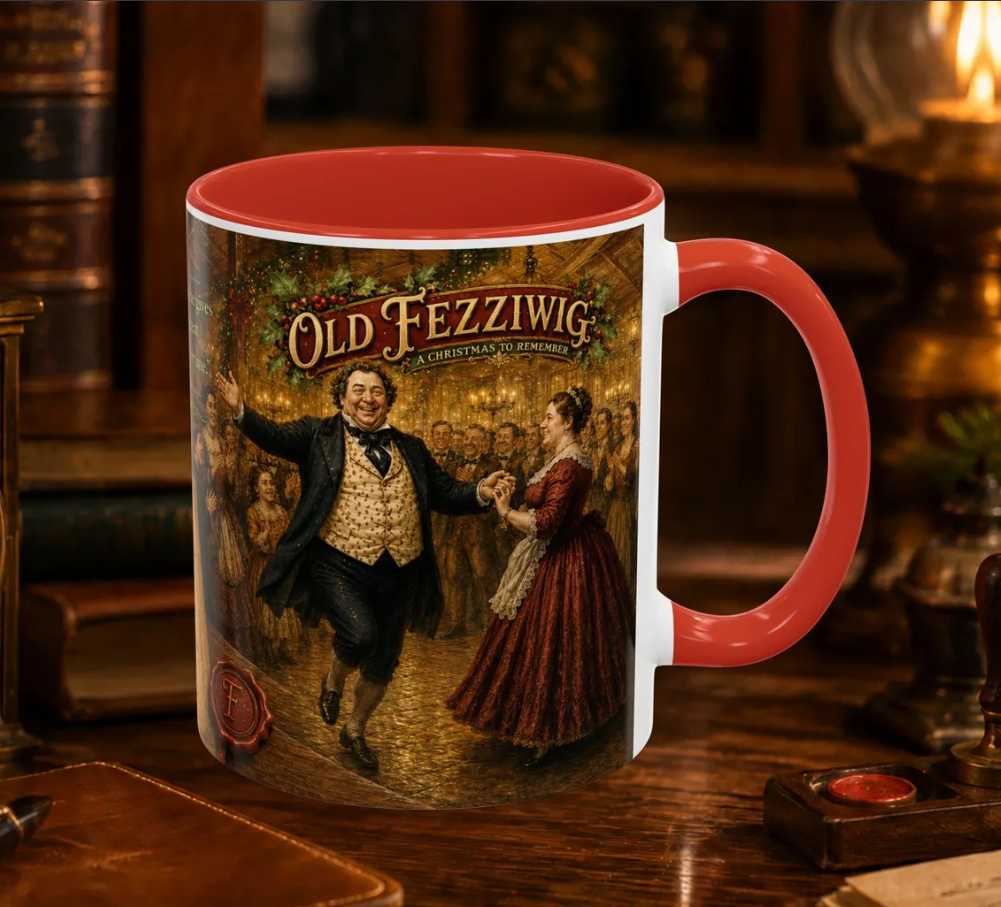 Old Fezziwig mug, right view