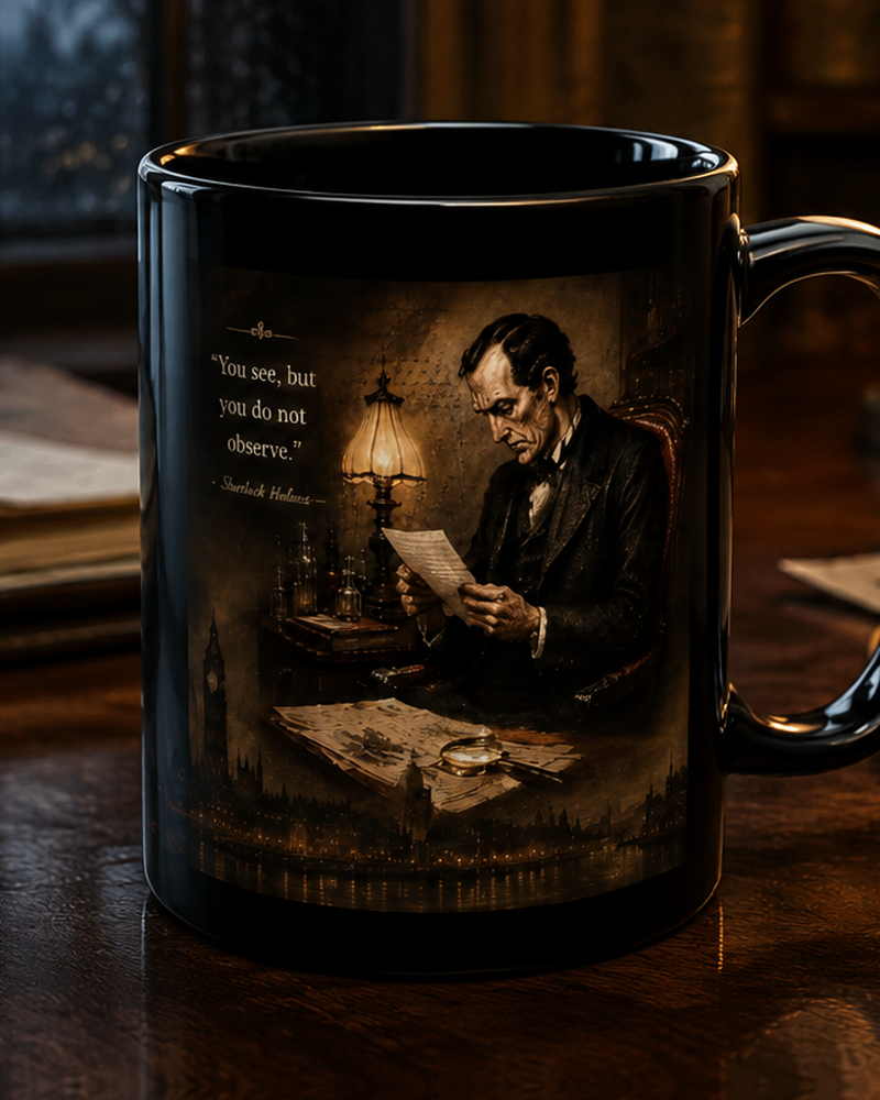 Sherlock Holmes literary companion mug