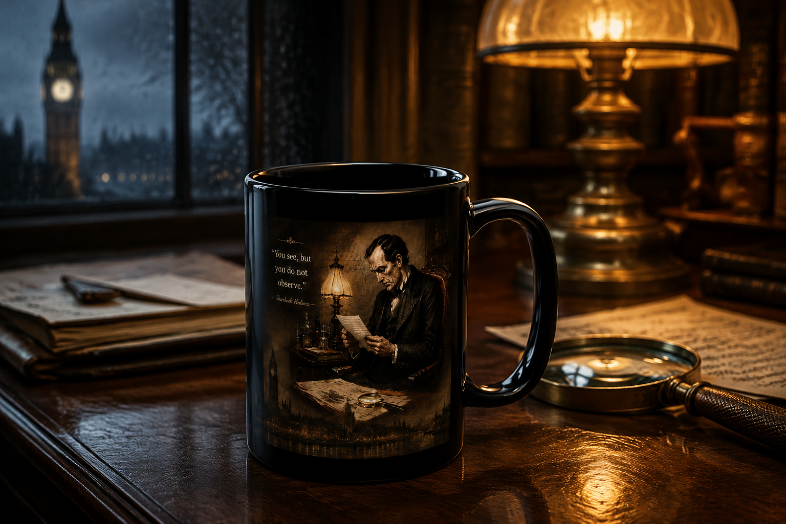 Sherlock Holmes literary companion mug by Baker Street Press