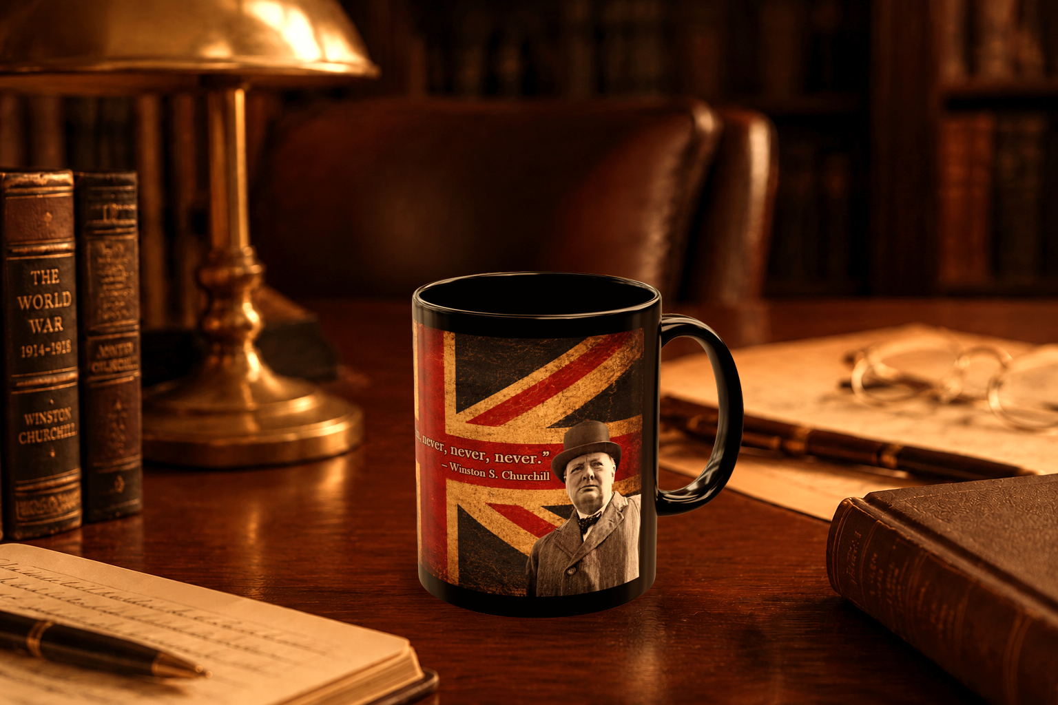 Winston Churchill literary companion mug by Baker Street Press